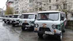 Пермь: Городские власти передали пять автомобилей марки «УАЗ» с грузом гуманитарной помощи в зону спецоперации