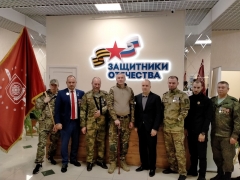 Йошкар-Ола: Состоялась церемония передачи Знамени марийских воинов на хранение в филиал Государственного фонда поддержки участников специальной военной операции "Защитники Отечества" в Республике Марий Эл