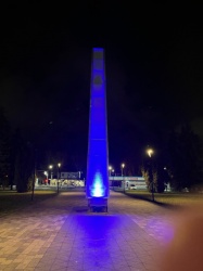 Ульяновск: Для стелы «Город трудовой доблести» в городе установили дополнительную подсветку