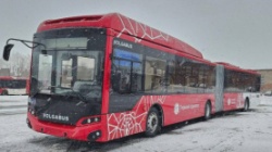 Пермь: В город прибыли первые восемь автобусов особо большого класса