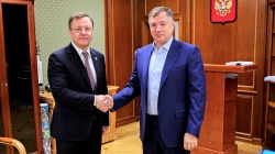 Тольятти: Марат Хуснуллин и Дмитрий Азаров обсудили строительство моста через Волгу