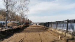 Пермь: К лету в городе обновят променад в сквере на нижней части набережной Камы у здания речного вокзала