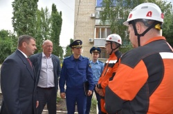 Балаково: Сергей Барулин - совместно с прокурором города Балаково Олегом Гридневым осмотрели объекты, на которых выполняются работы по концессионному соглашению с ПАО «Т Плюс»