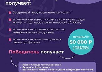 В январе - феврале состоится III-й Межрегиональный Фестиваль профессионального мастерства среди работников предприятий туристской, ресторанной и гостиничной индустрий «Звезды гостеприимства – 2024».